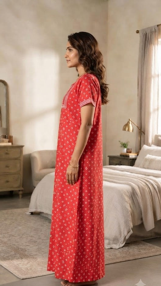 Resham Accent Cotton Lounge Dress