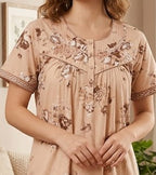 Women’s Floral Print Alpine Pleat Nightgown