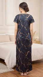 Marble Print Satin Night | Nightgown