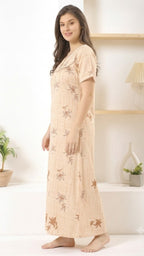 Grace Floral Alpine Pleat Loungewear Gown