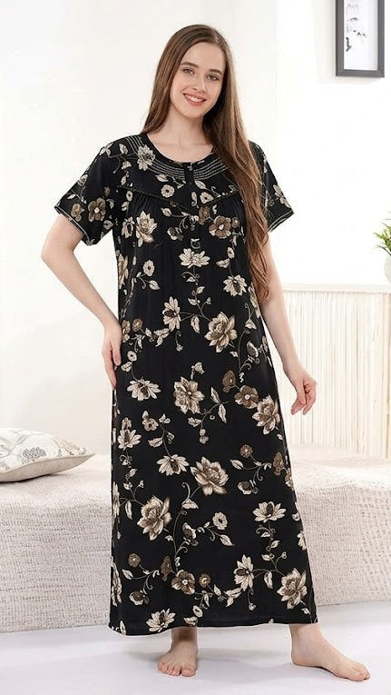 Midnight Blossom Alphine Maxi Nightgown