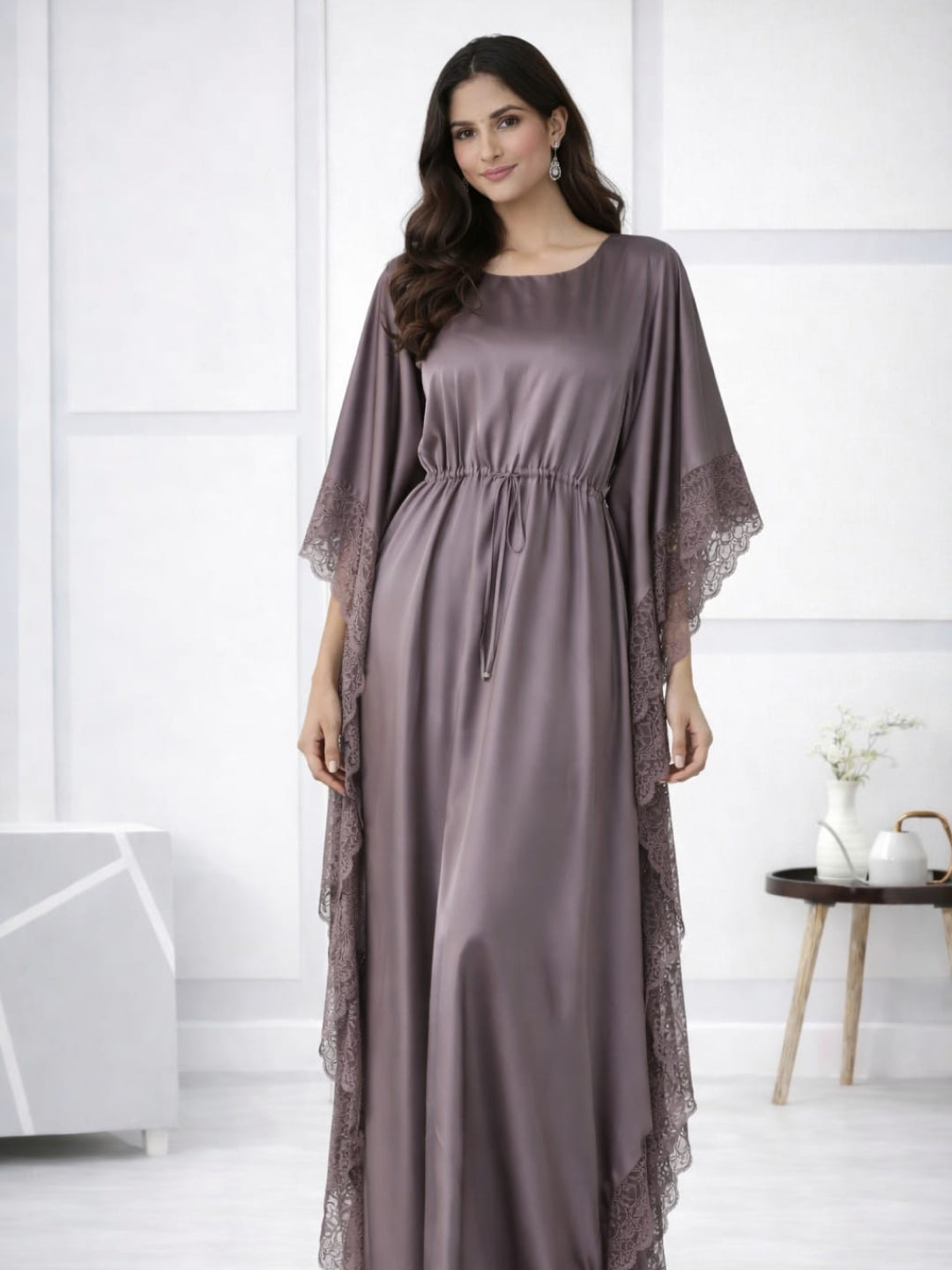 Women's Satin Lace Kaftan Gown Main image