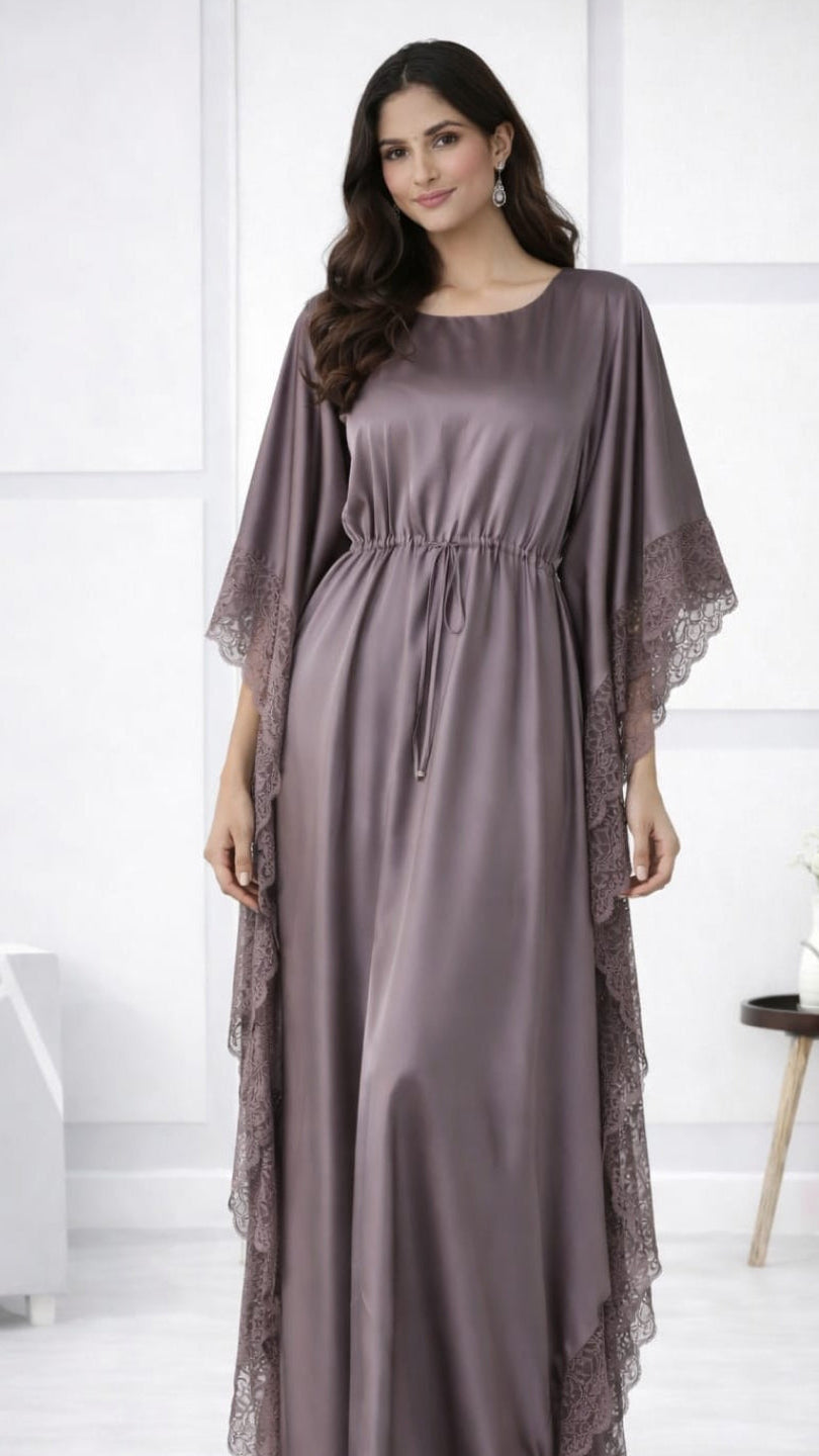 Women's Satin Lace Kaftan Gown Main image