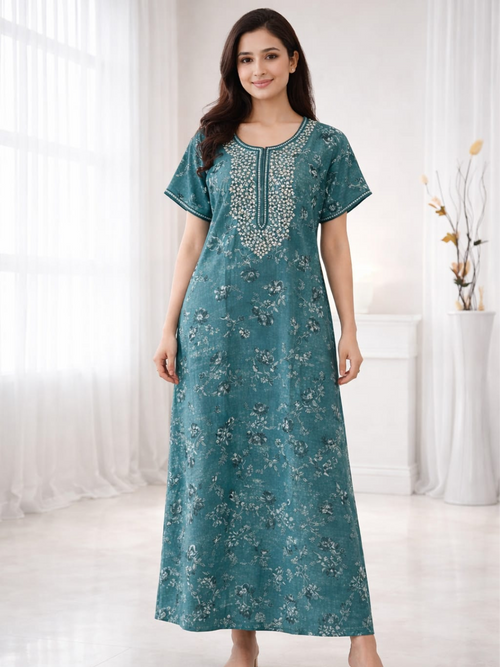 Alpine Embroidery Night Gown