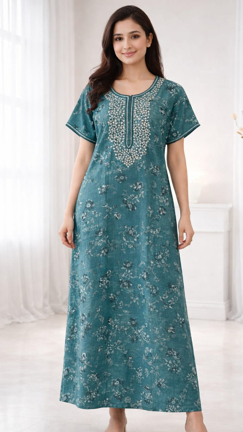 Alpine Embroidery Night Gown Main image