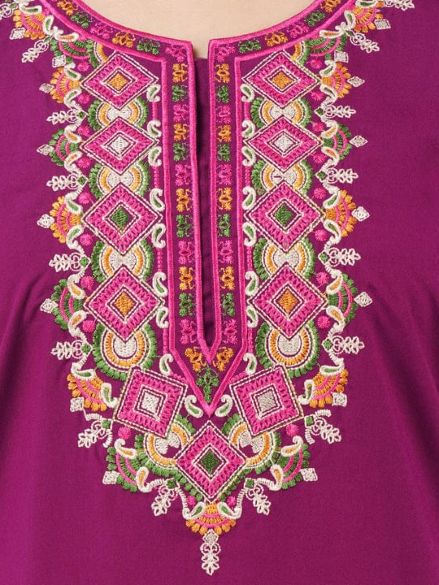 Multi Coloured Embroidered Nightgown