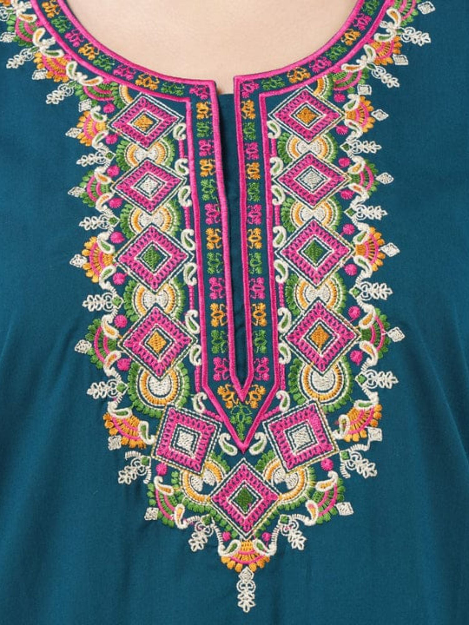 Multi Coloured Embroidered Nightgown