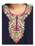 Abhlaline contrast Embroidered Nightgown