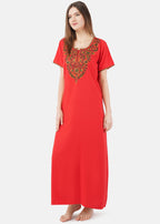 Patty Embriodery No Bra Nighty