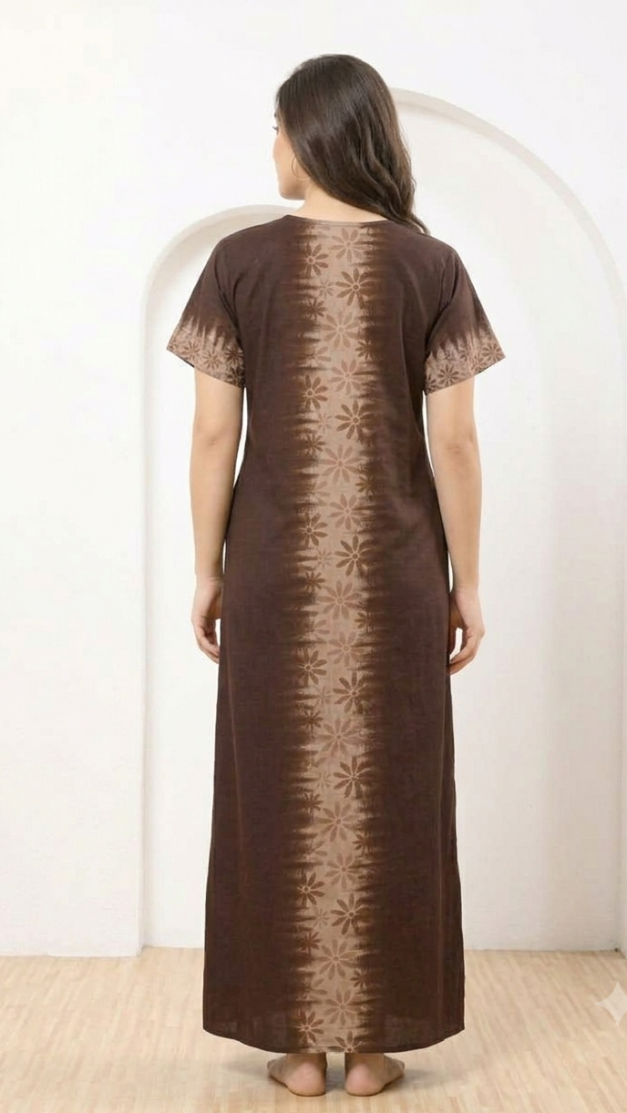Flower Embriodery Alphine Nightgown