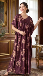 Itanlian_Satin_Flower Print Kaftan