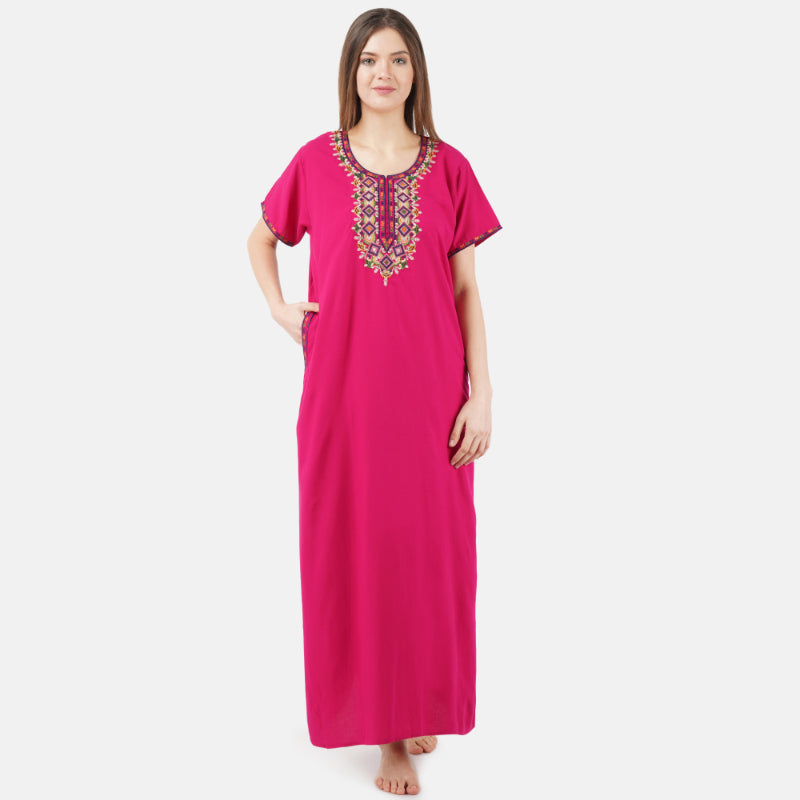 Multi Coloured Embroidered Nightgown