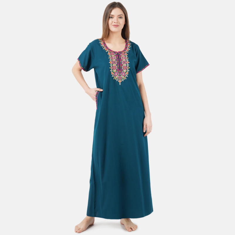Multi Coloured Embroidered Nightgown Main image