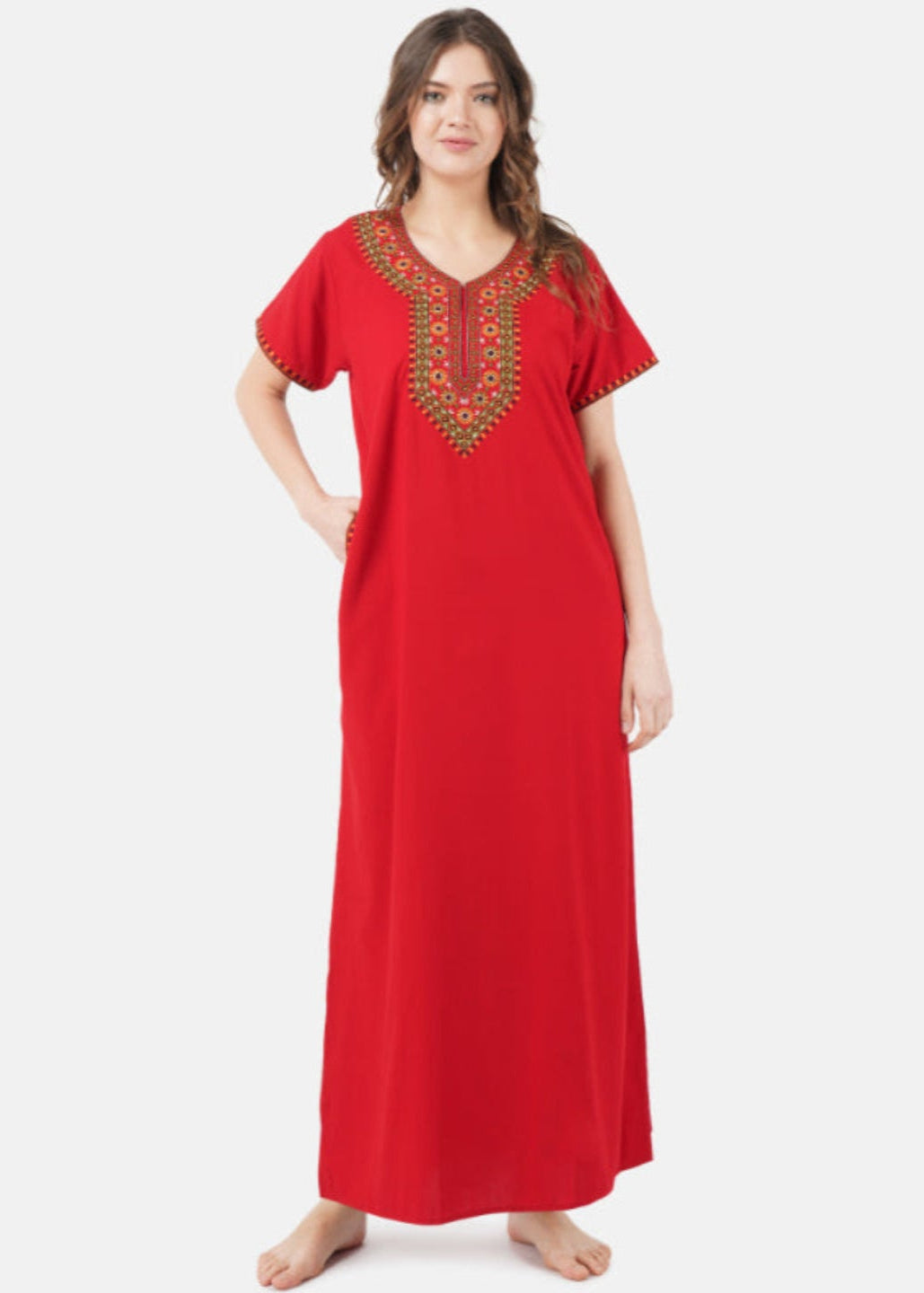 Multi Coloured Embroidered Nightgown Main image