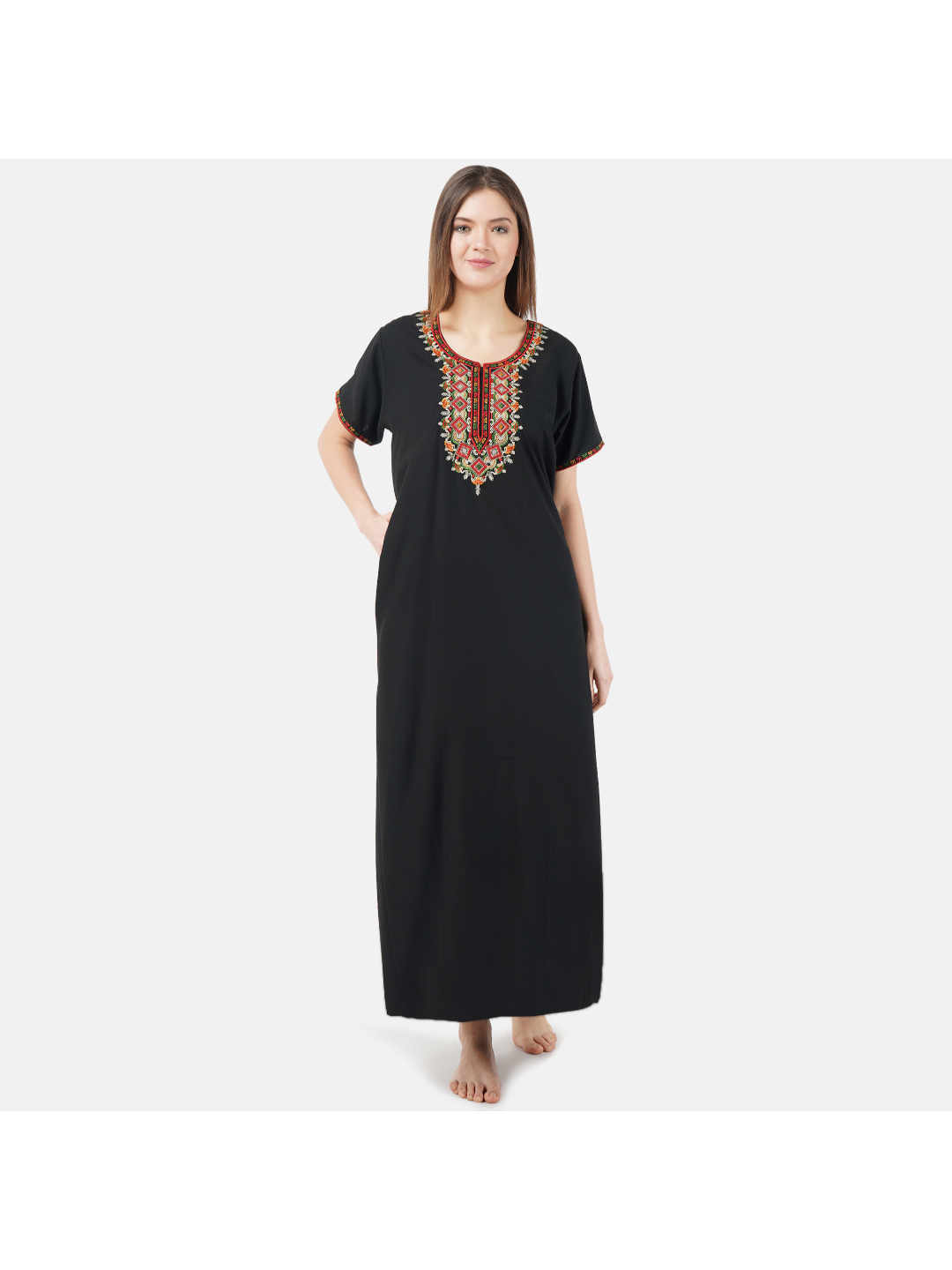 Multi Coloured Embroidered Nightgown