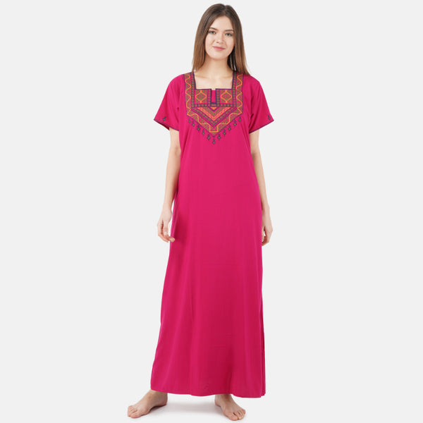 Multi Coloured Embroidered Nightgown