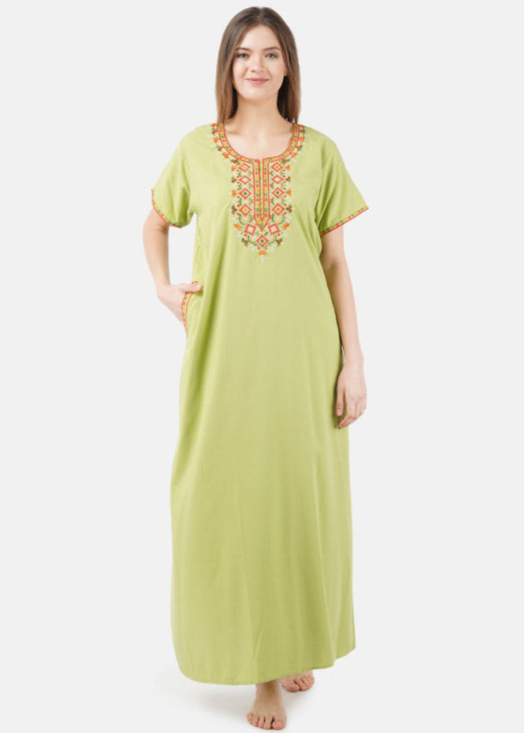 Multi Coloured Embroidered Nightgown Main image