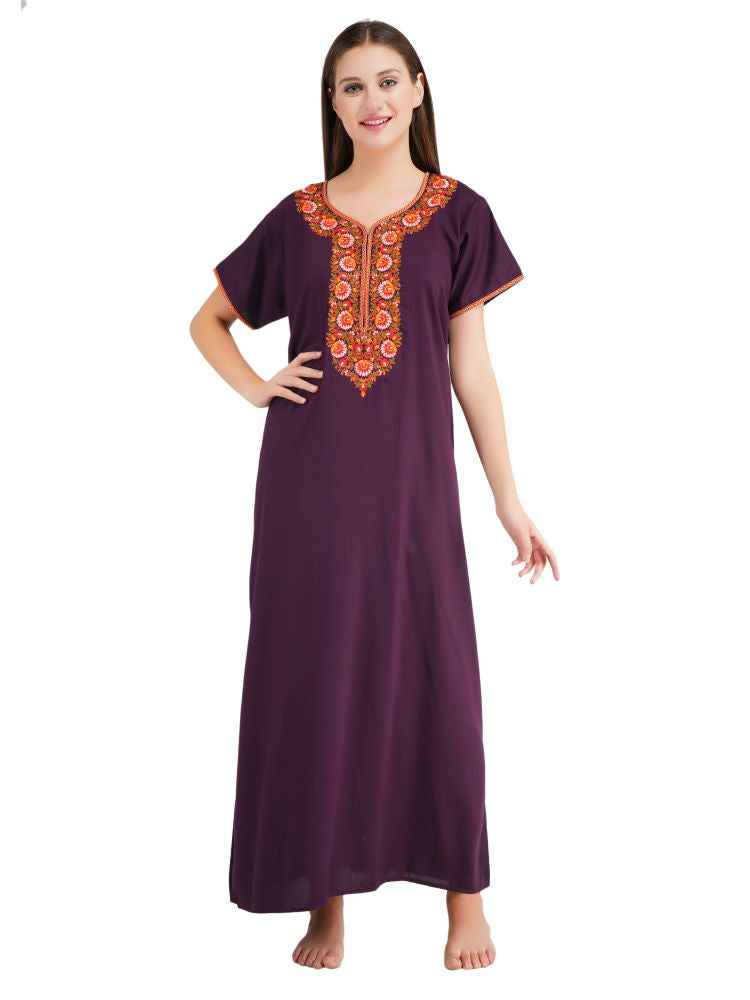 Multi Coloured Embroidered Nightgown