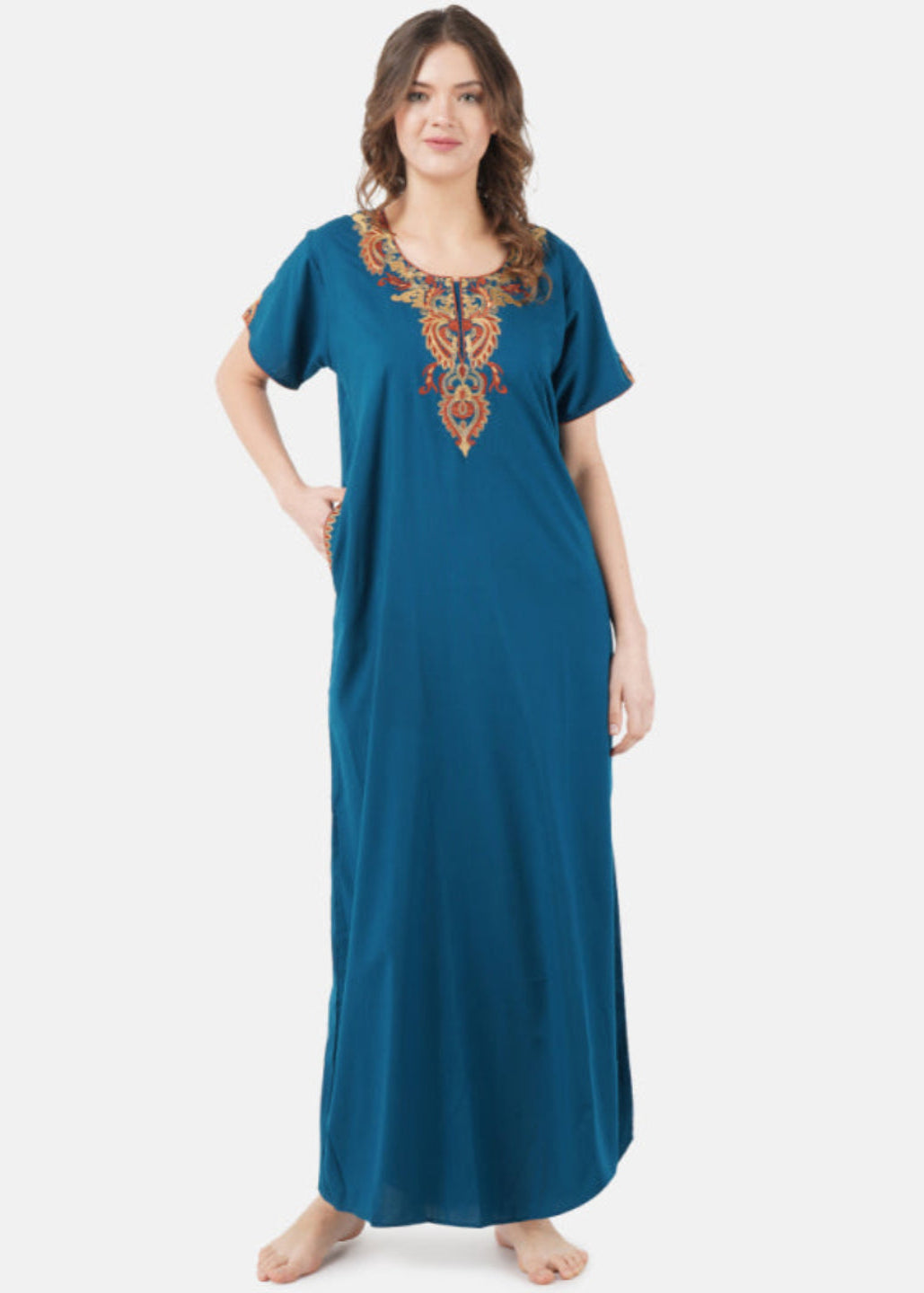 Cream Embroidered Nightgown Main image