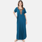 Cream Embroidered Nightgown