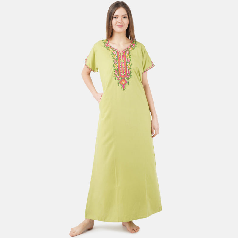Multi Coloured Embroidered Nightgown Main image