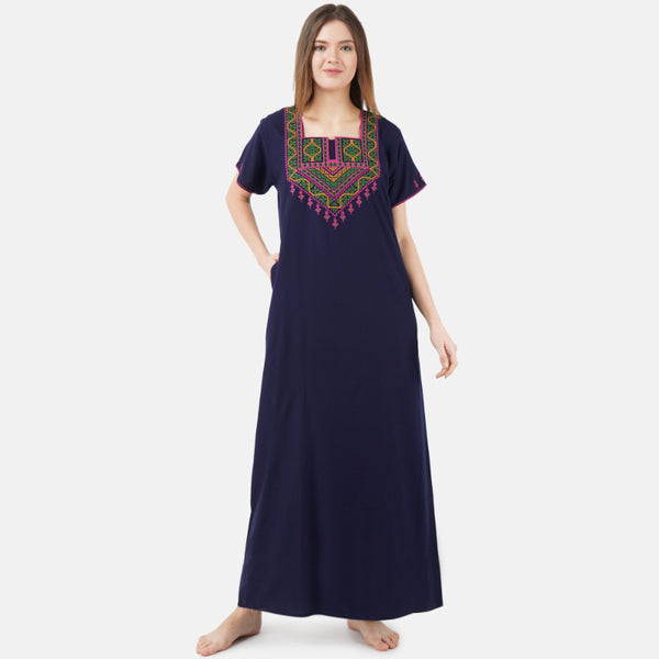 Multi Coloured Embroidered Nightgown