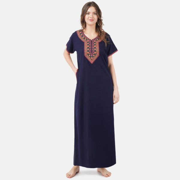 Multi Coloured Embroidered Nightgown