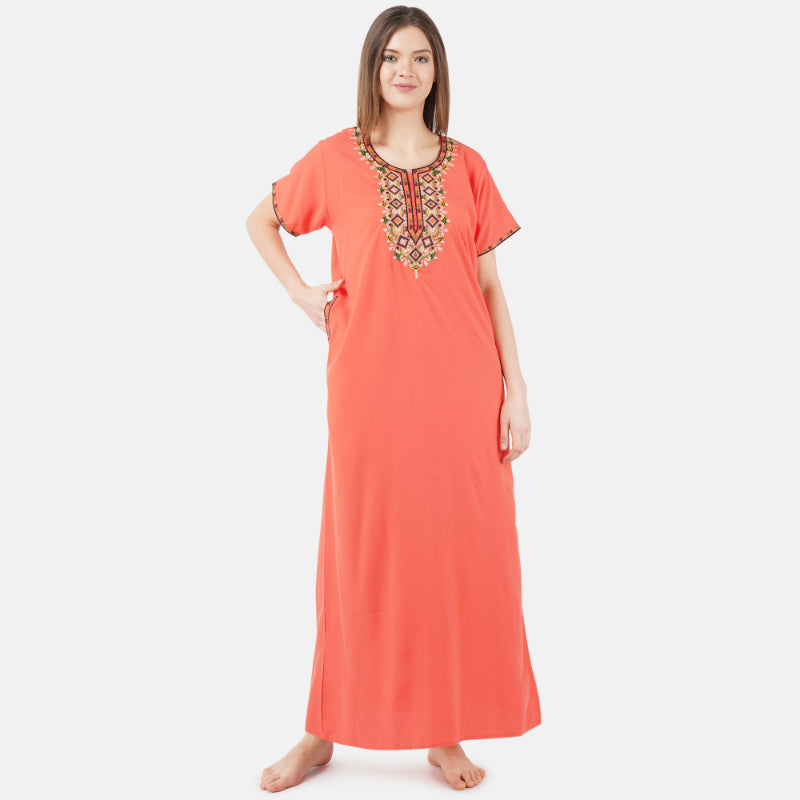 Multi Coloured Embroidered Nightgown Main image