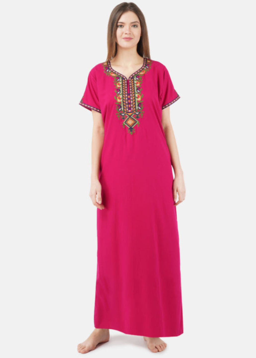 Multi Coloured Embroidered Nightgown Main image