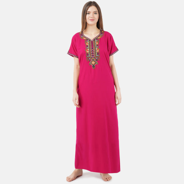 Multi Coloured Embroidered Nightgown