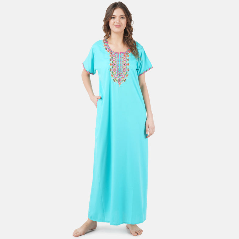 Multi Coloured Embroidered Nightgown