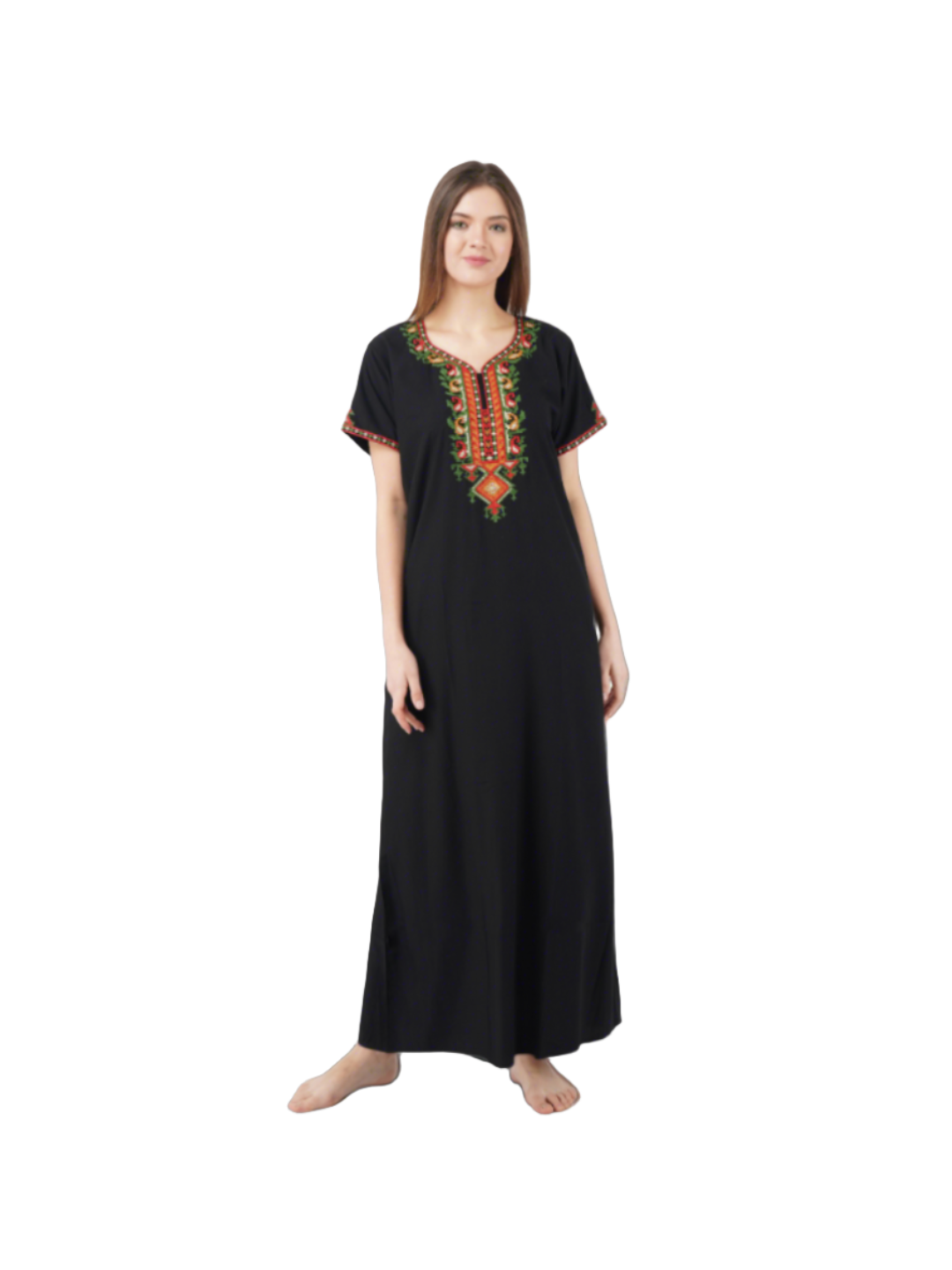 Crosswork Embroidered  Nightgown
