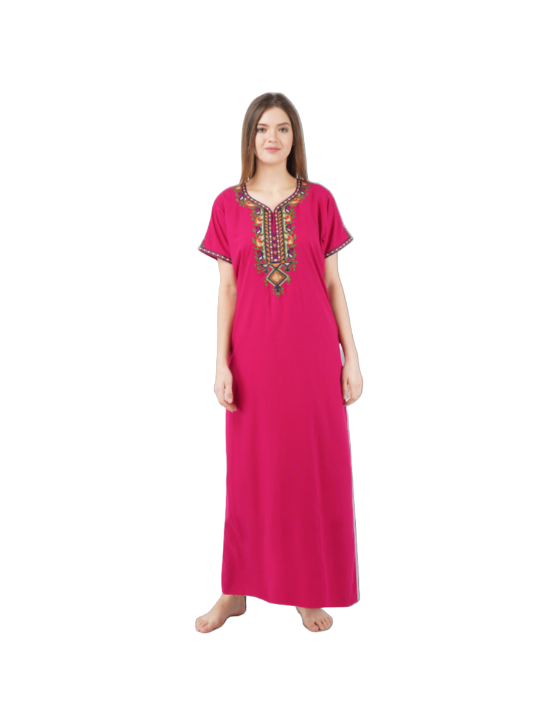 Crosswork Embroidered  Nightgown