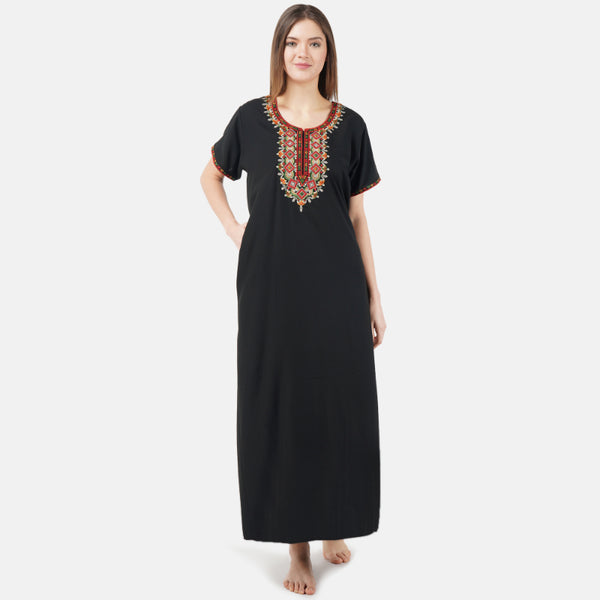 Multi Coloured Embroidered Nightgown