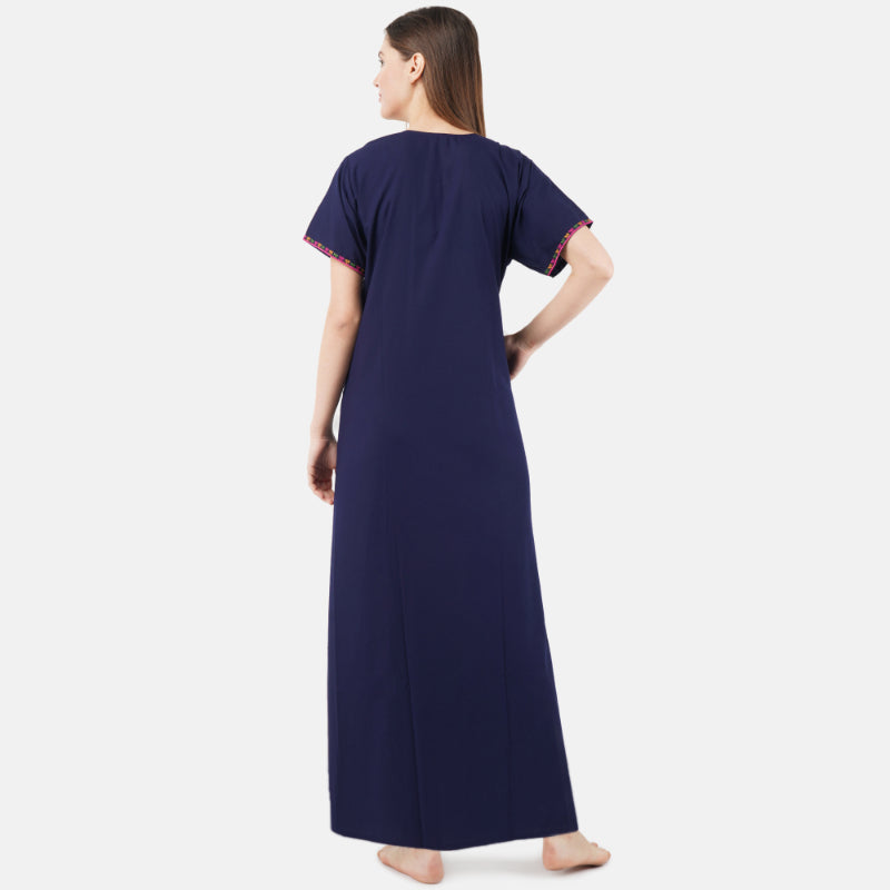 Multi Coloured Embroidered Nightgown Secondary image
