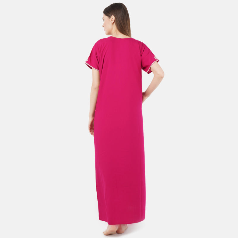 Cream Embroidered Nightgown