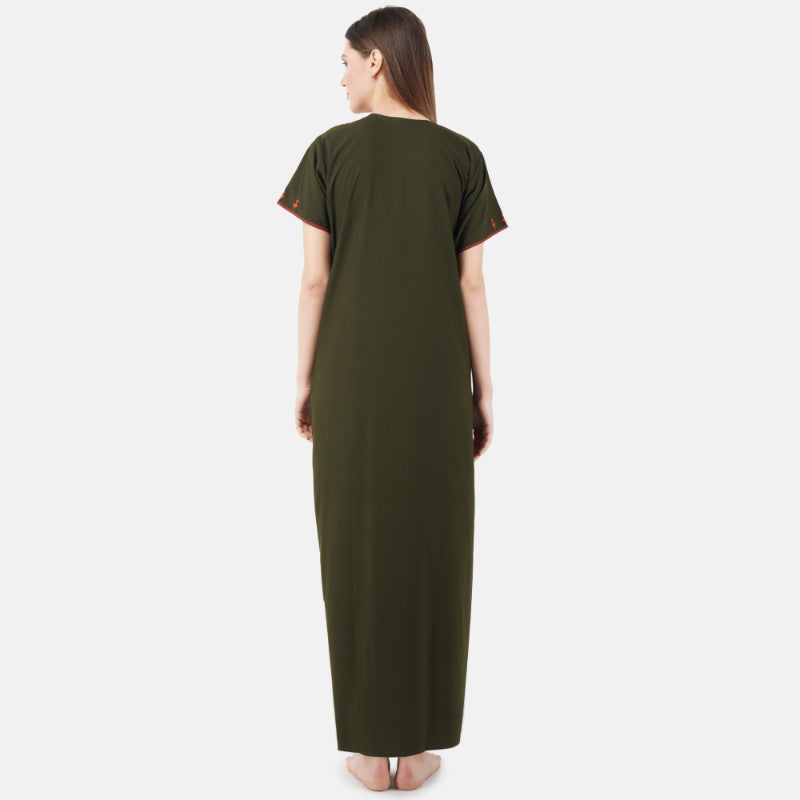 Multi Coloured Embroidered Nightgown