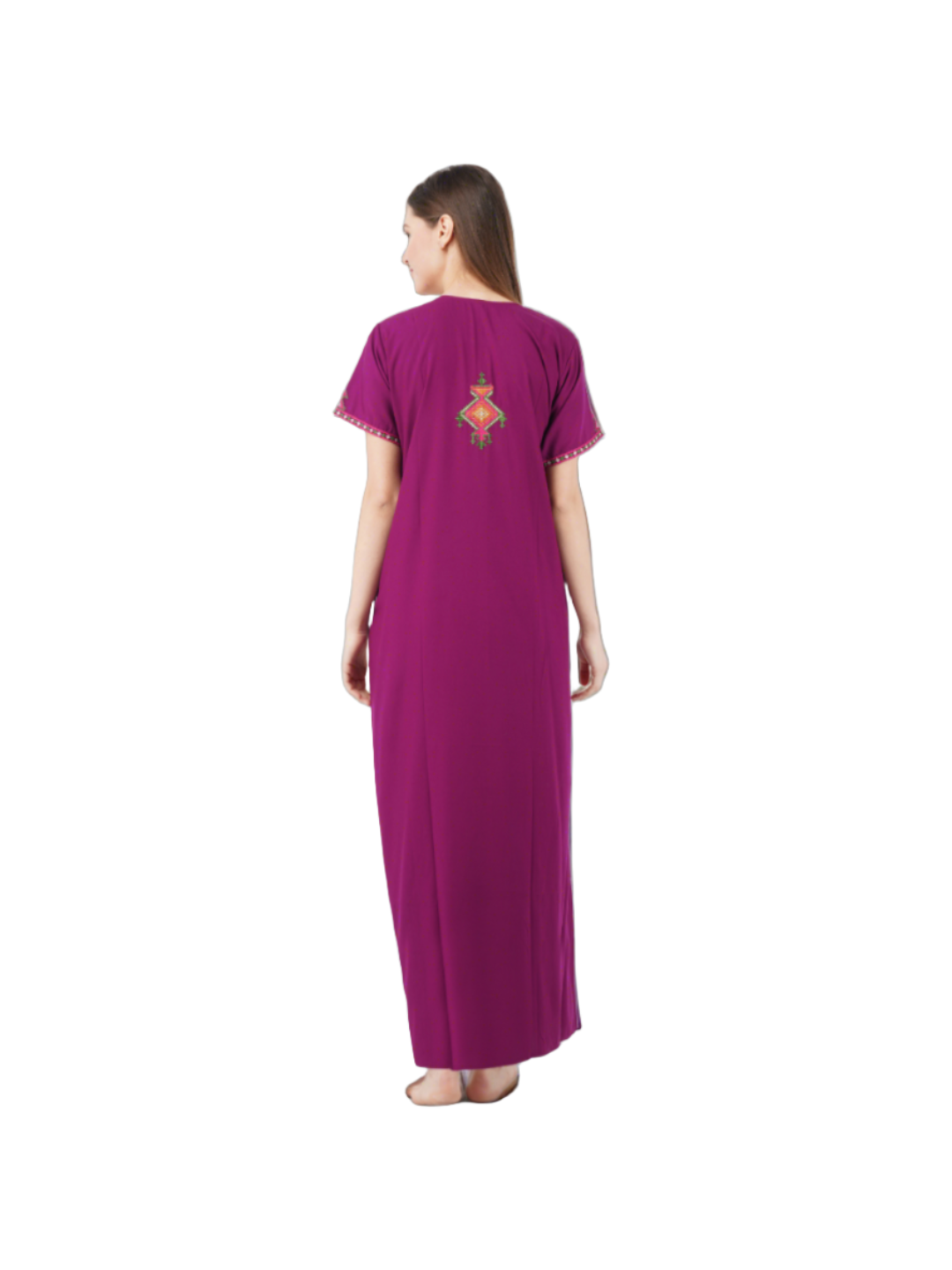 Crosswork Embroidered  Nightgown