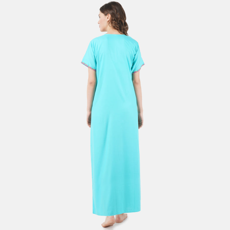 Multi Coloured Embroidered Nightgown Secondary image