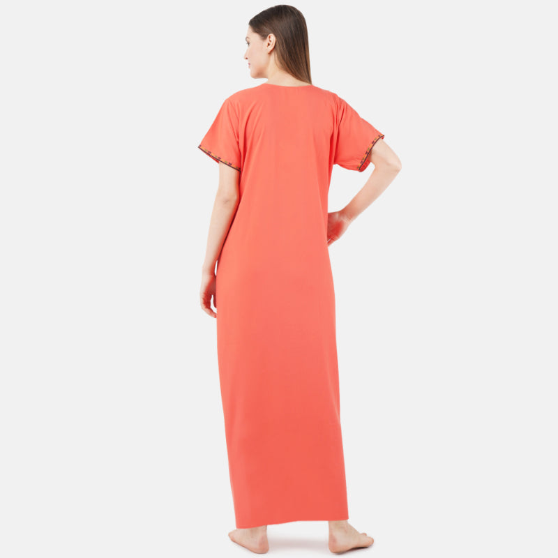 Multi Coloured Embroidered Nightgown Secondary image
