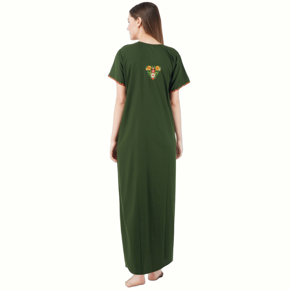 Multifloral Embroidery Night Gown – KOI Sleepwear