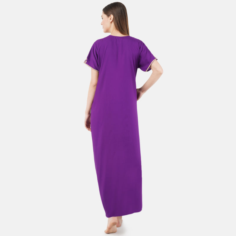 Cream Embroidered Nightgown