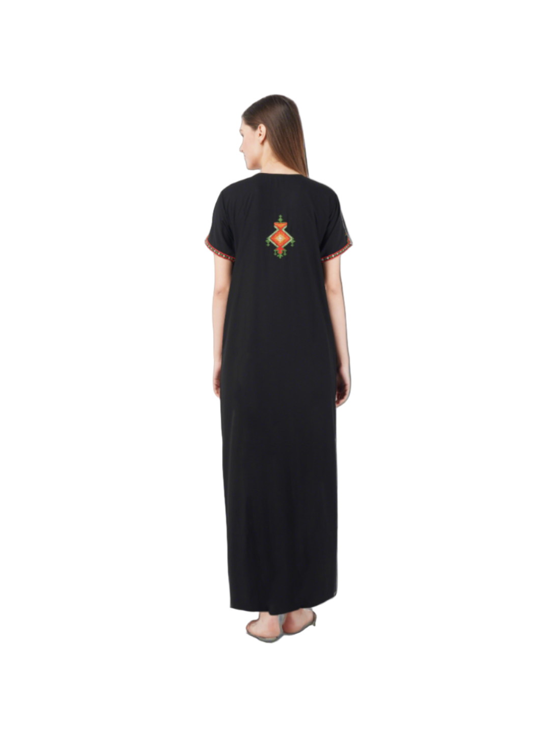 Crosswork Embroidered  Nightgown