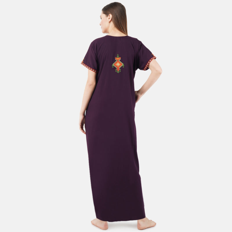 Multi Coloured Embroidered Nightgown