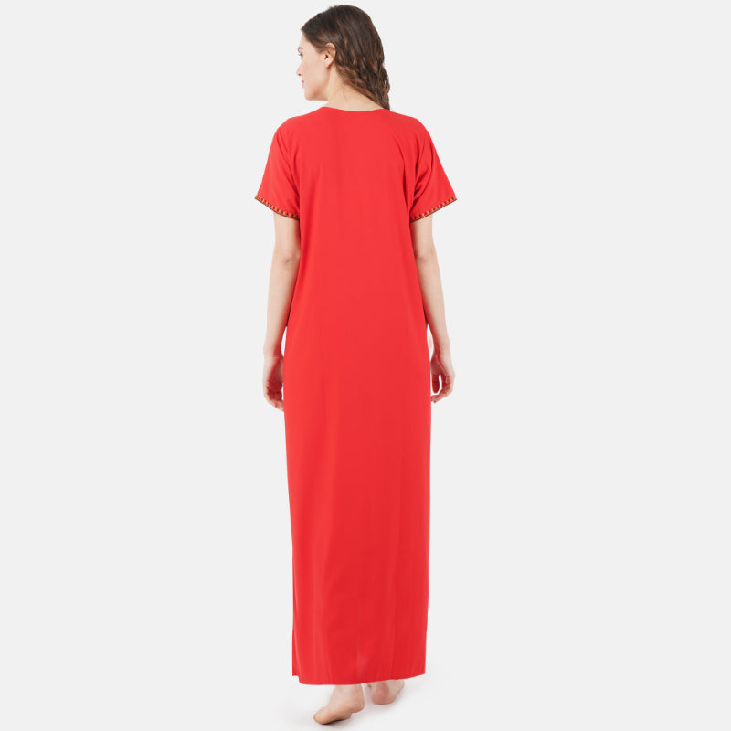 Multi Coloured Embroidered Nightgown Secondary image