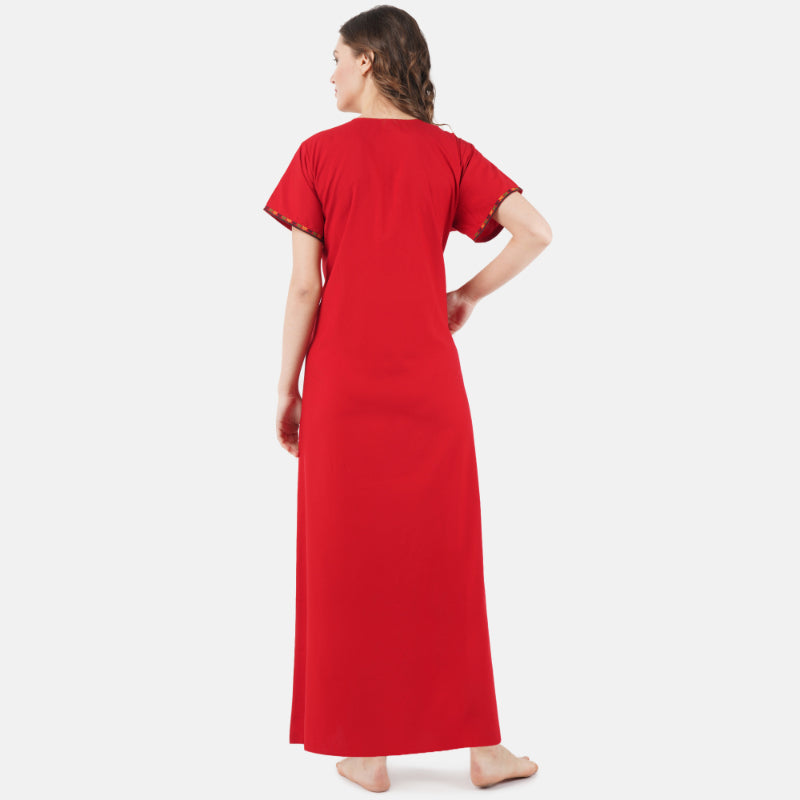 Multi Coloured Embroidered Nightgown Secondary image