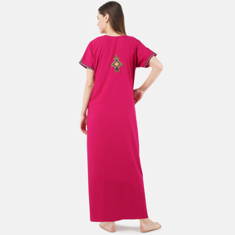 Multi Coloured Embroidered Nightgown