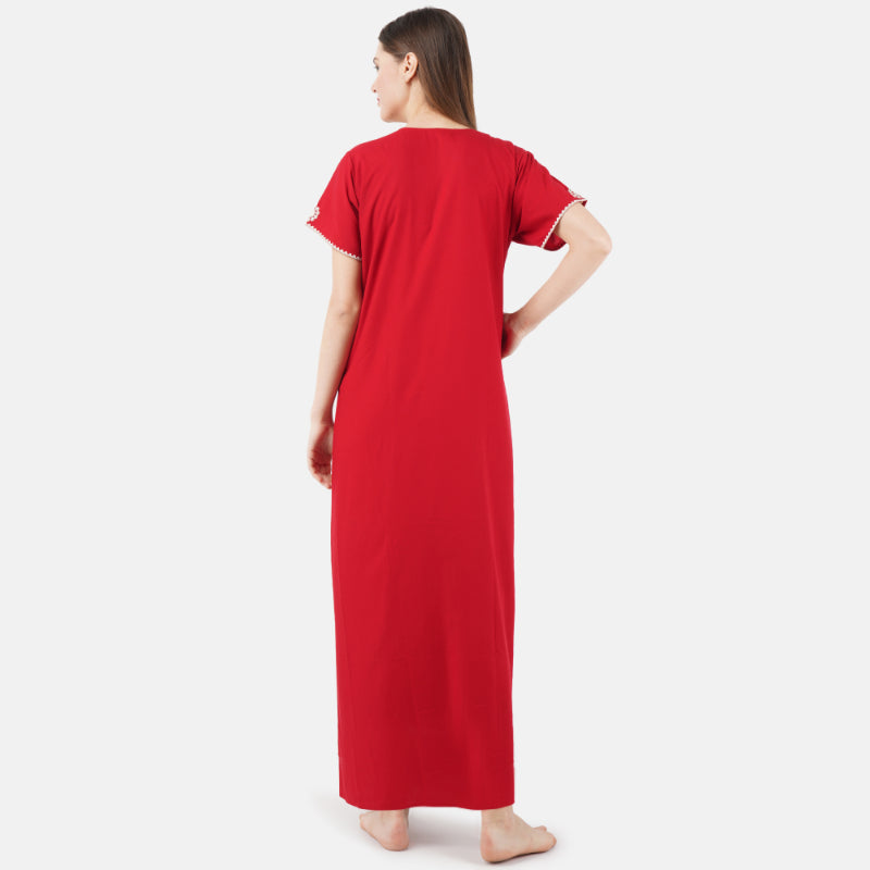 Cream  Embroidered Nightgown