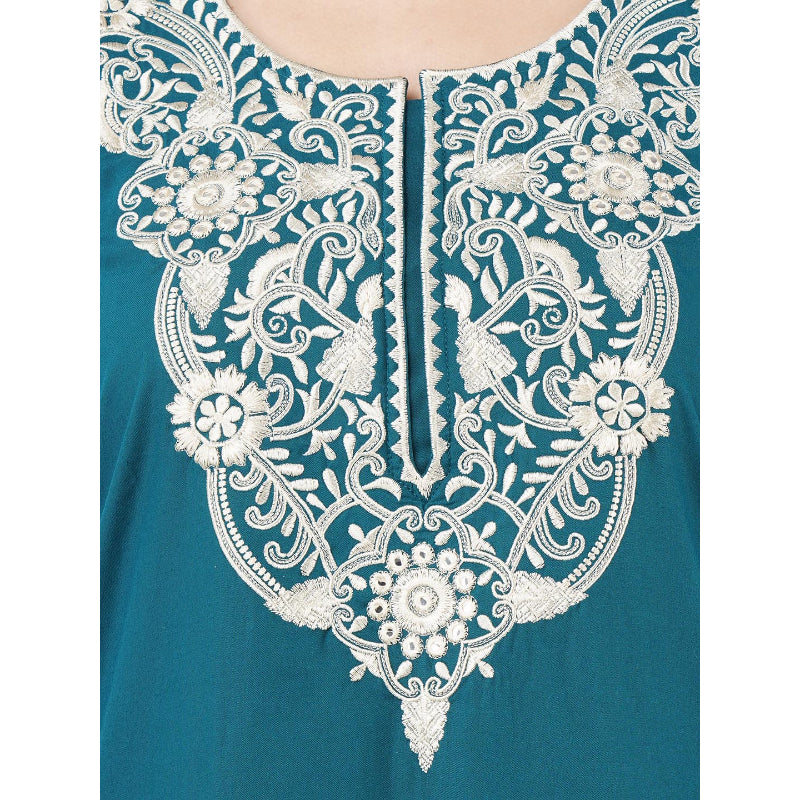 Cream Embroidered Nightgown