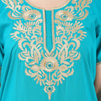 Cream Embroidered Nightgown